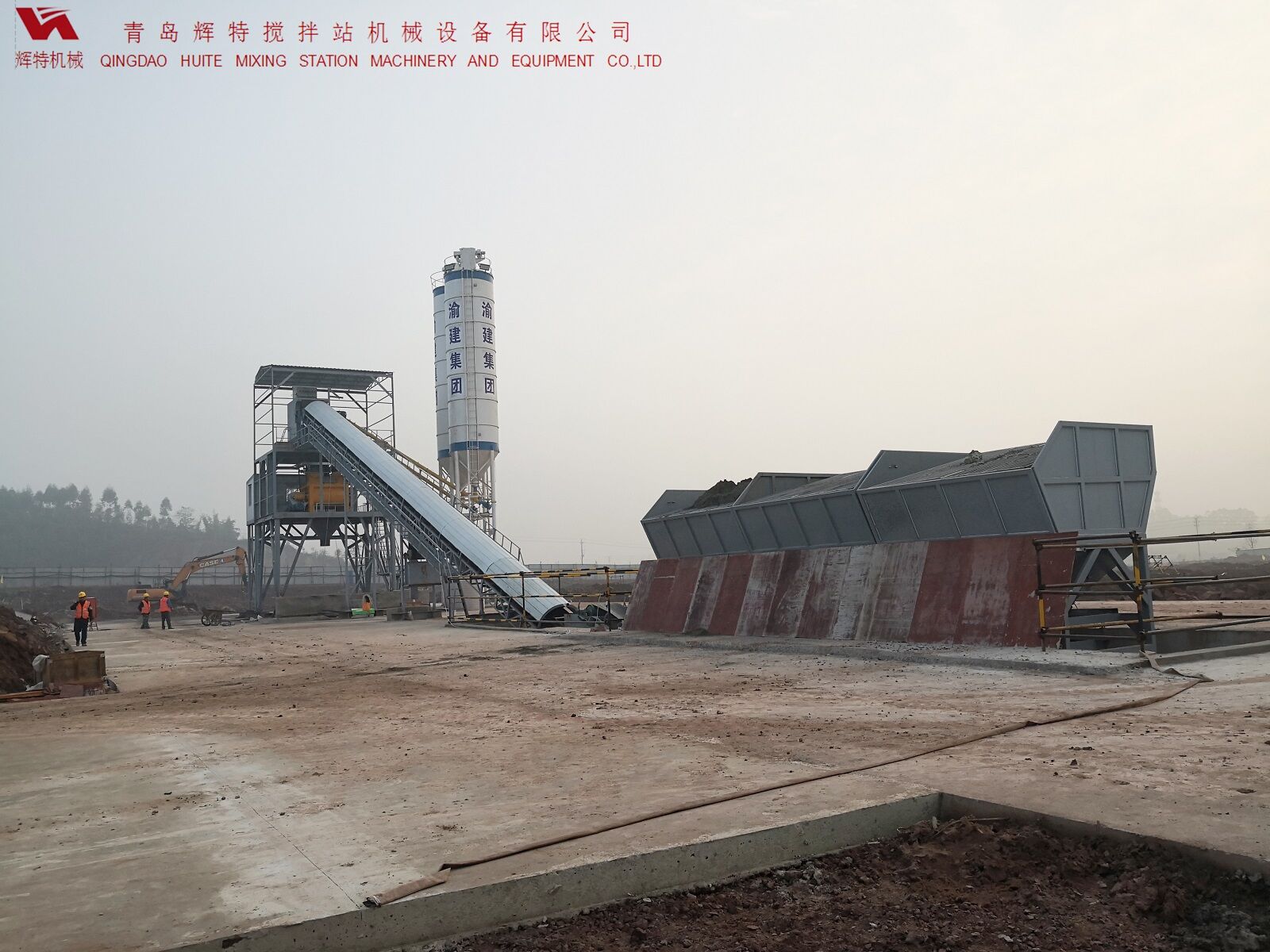 輝特混凝土攪拌站HZS120---保障工作人員安全，實現(xiàn)模塊化理念